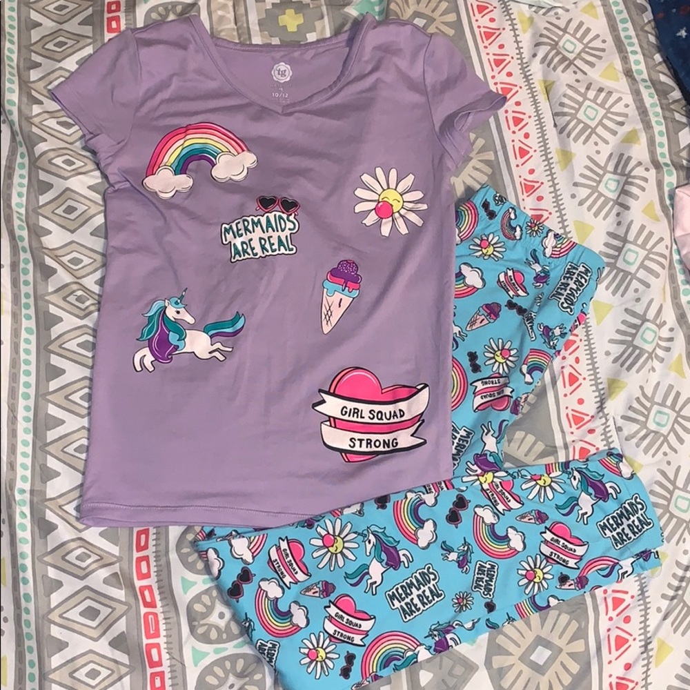 Total Girl pajama set. Size 10-12 (M)